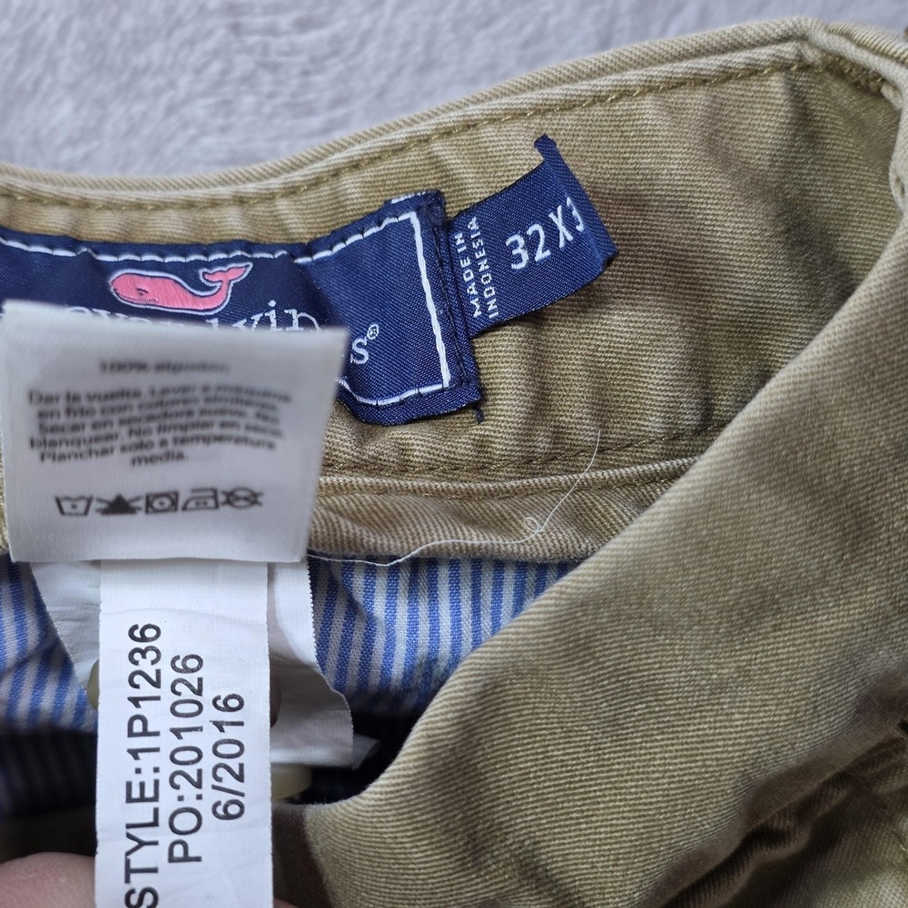 Vineyard Vines Pants Mens 32x30 Khaki Slim Fit Breaker Chino Flat Front 1P1236 - Picture 5 of 13